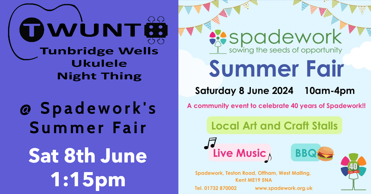 TWUNTing at Spadework’s Summer Fair: 1pm, Saturday Jul 8th